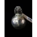 A silver Regimental Mess table lighter of spherical form - Birmingham 1918 - 4 3/4in. high