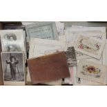 A carton of miscellaneous ephemera, photographs etc., mostly 19th Century, some 20th Century and