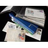 Five albums of stamps, First Day covers etc..