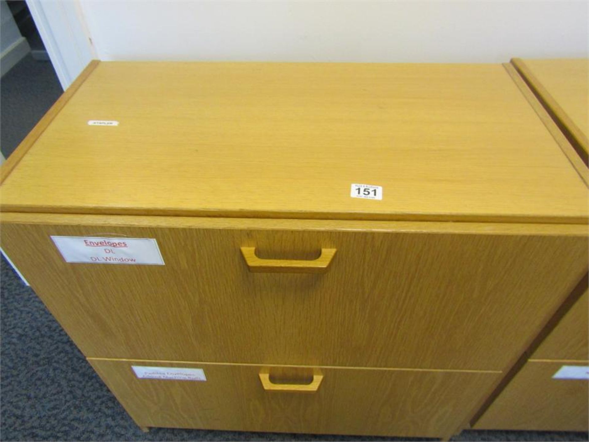 2 Drawer Wood Effect Filing Cabinet