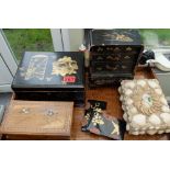 Lot of Oriental Lacquer Ware etc.