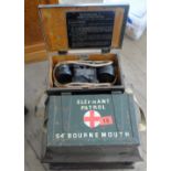 Pair of 1940 dated 54th Bournemouth Regiment Elephant Patrol Field Telephones