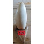 Antique Whale's Tooth on Wooden Stand.
Actual Tooth 6" tall.