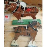 Pair of Vintage Shire Horse Cut-Outs