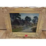 "Croft House" Oil Painting by J.B.McDonald RSA.
The frame measures 20" x 17" and the actual Oil
