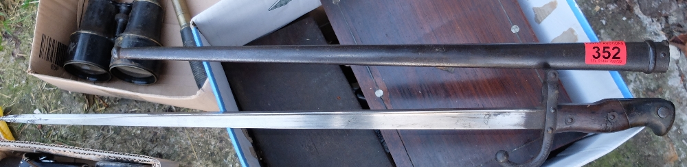 Antique French Bayonet and Scabbard.
