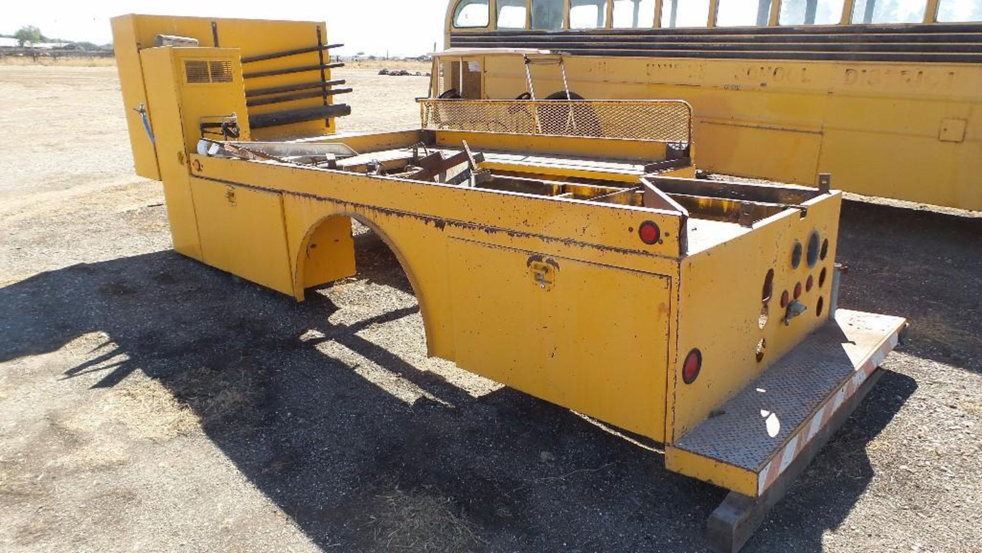 Utility bed 8' x 16' cab to center of wheels is 123". Had a Rodder mounted on it previously. - Image 2 of 9