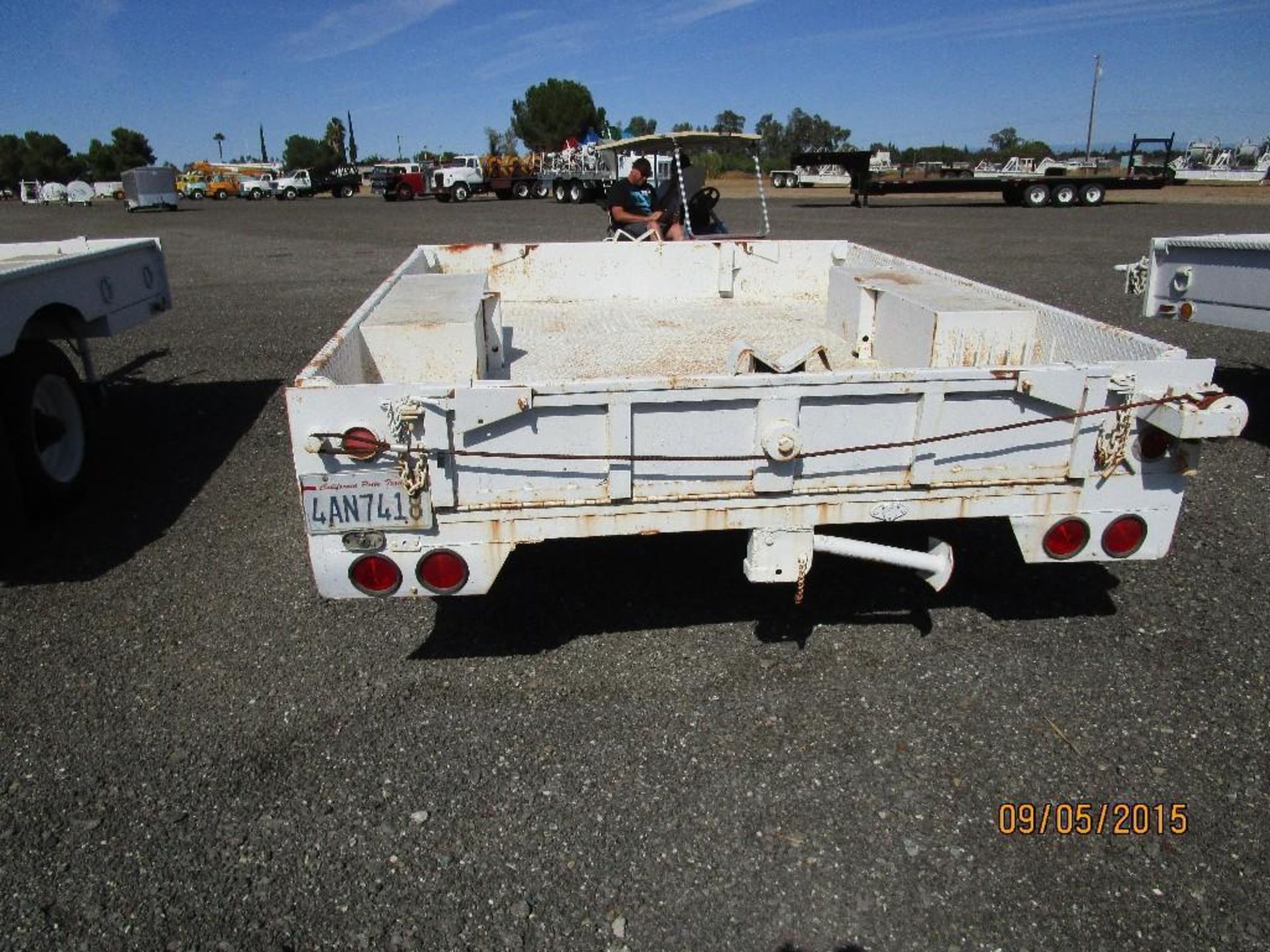 VIN 3139 LIC# 4AN7418 GVWR 9000Lbs Pintle Hitch Air Brakes Ratchet Cable Tie Downs Front and Back