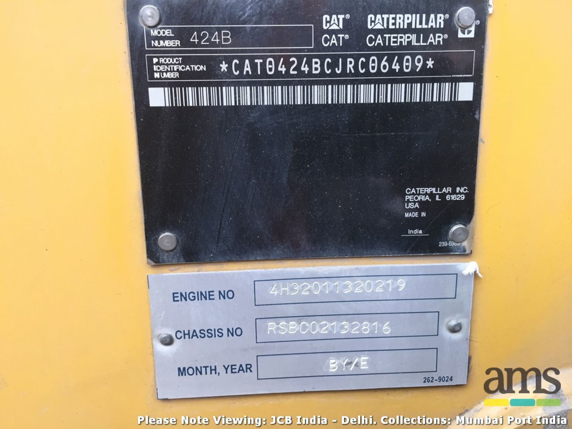 2013, CAT 424B Backhoe Loader, Reg No. RJ9EA2562, ID No. CAT0424BCJRC6409 (Non CE Marked) ( - Image 11 of 11