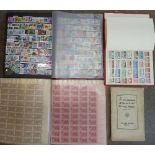 A collection of American stamps, mint an