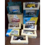 Ten Corgi die cast model vehicles, all b