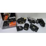 A Hanimex 35 Micro Flash camera, a Kodak