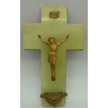 An onyx crucifix, height 19cm