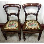 A pair of Victorian mahogany dining chai