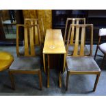 A Nathan teak drop-leaf table and four c
