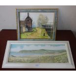 Two landscape watercolours