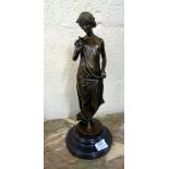 A reproduction Art Deco style bronze fig