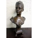 After G. Devrese, bronze bust of a lady,