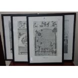 A set of four W. Heath Robinson prints