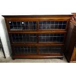 A mahogany three tier bookcase