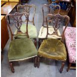 A set of four Victorian mahogany salon c