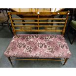 An Edward VII beech and upholstered salo
