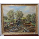 O.L. Agrew, landscape, oil on canvas, fr