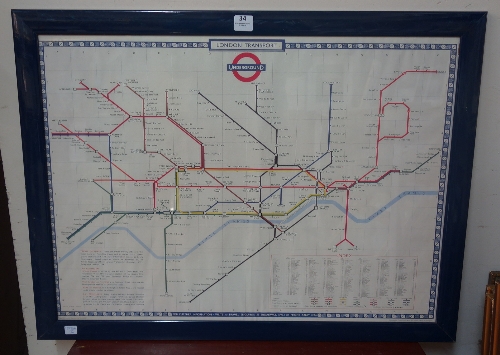 A London Transport Underground map, fram