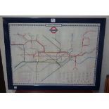 A London Transport Underground map, fram