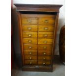 A Victorian oak filing chest