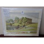 Six K.W. Burton signed limited edition prints, Nottingham Castle, unframed