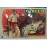 A coloured lithograph, Othello, printed by Stafford & Co. Ltd., Netherfield, 51x76cm, print issue
