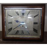 An Art Deco Smiths oak wall clock
