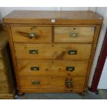 A Victorian pine chest of drawers