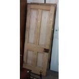 Five pine panelled doors