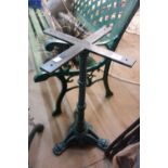 A cast iron table base