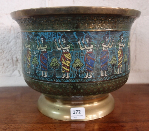A Chinese bronze cloisonne bowl