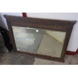 An oak framed mirror