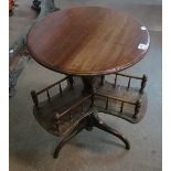 A Victorian mahogany circular book table