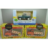 Three boxed die cast vehicles, two Corgimatics and an Ertl Land Rover