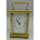 A Bayard 8 day brass carriage clock
