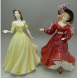 Two Royal Doulton figures, Georgia, HN4457 and Patricia, HN3365, boxed