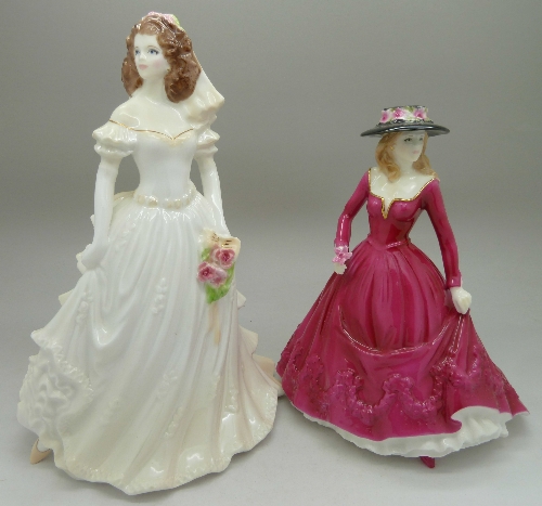 Two Royal Worcester figures, Christina and Wedding Day, boxed