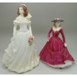 Two Royal Worcester figures, Christina and Wedding Day, boxed