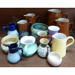 A collection of Lovatts Langley stoneware, seventeen pieces in total