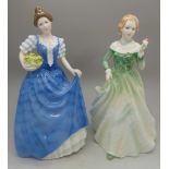 Two Royal Doulton figures, Helen, HN3601 and Grace, HN3699, boxed