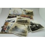 A collection of postcards mainly railway and railway photographs, approximately 100 in total