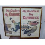 A pair of reproduction Guinness advertising prints