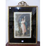 A Sydney E. Wilson signed mezzotint, Lady Hamilton as Circe, after George Romney, framed