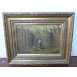 Thomas Cooper Moore (1827 - 1901), Old Chapel Bar, Nottingham, oil on board, framed